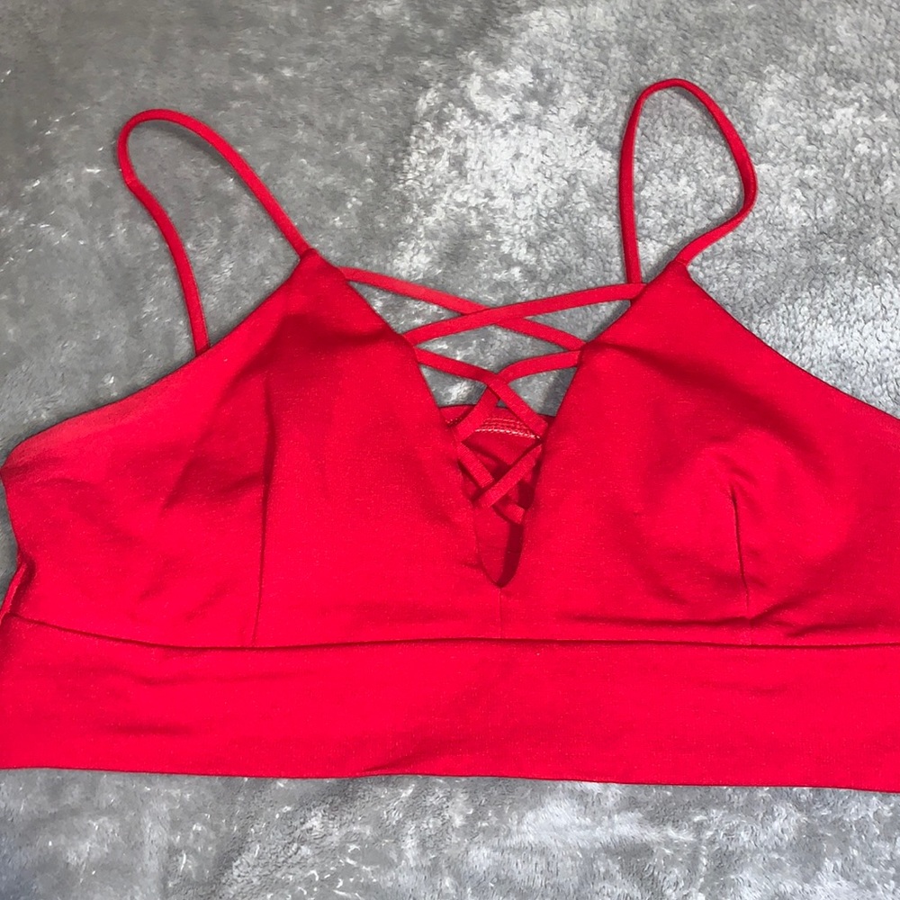 Red crop top